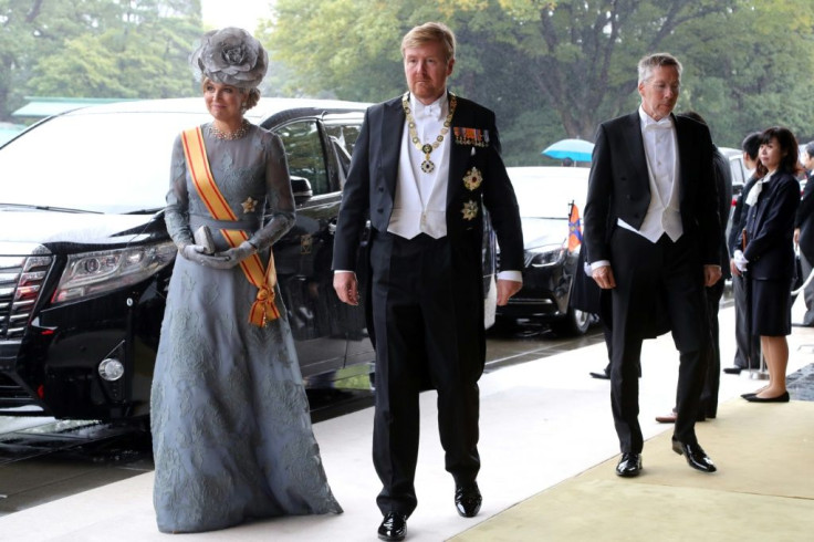 The Netherland's King Willem-Alexander (C) and Queen Maxima were among the 2,000 guests attending the ceremony marked by the pomp and tradition of a dynasty that claims more than 2,000 years of history