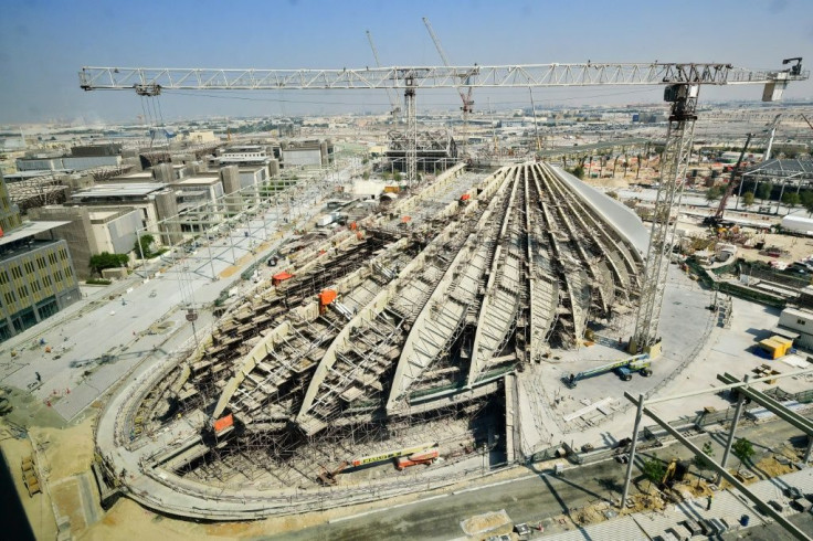 The United Arab Emirates pavilion is being built in the shape of a falcon in flight