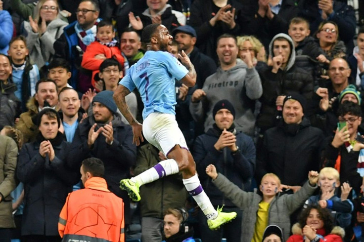 Raheem Sterling's quick-fire treble helped Manchester City to a 5-1 win over Atalanta