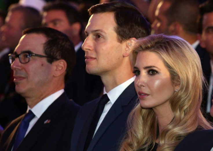 White House adviser Jared Kushner (C) and US Treasury Secretary Steve Mnuchin (L) will attend the Future Investment Initiative in Riyadh, reports say