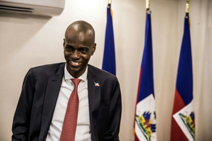 President Jovenel Moise during an interview with AFP at the presidential palace in Port-au-Prince, October 22, 2019