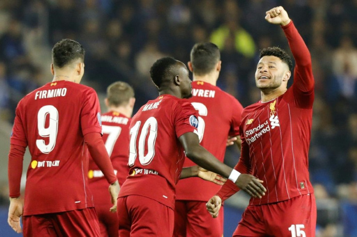 Alex Oxlade-Chamberlain celebrates after scoring Liverpool's opener