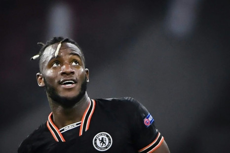 Chelsea's Belgian striker Michy Batshuayi reacts at the end of the game