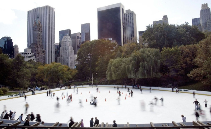 The Wollman Rink in Central Park, pictured in October 2006, is no longer branded with the name 'Trump'