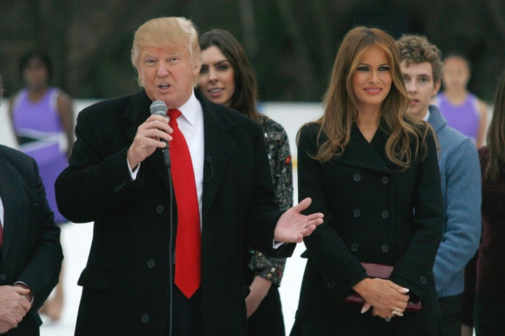 Donald Trump and his wife, Melania, are pictured at Central Park's Wollman Rink in April 2011