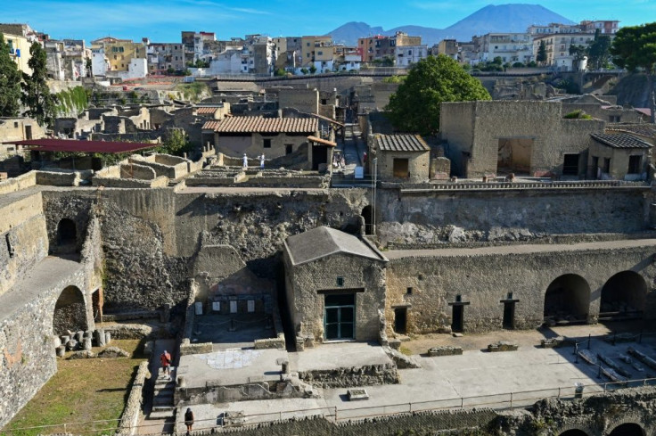 The archaeological site of Herculaneum in Ercolano was buried under at least 15 metres (almost 50 foot) of rock