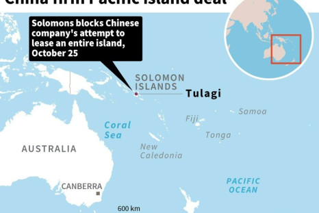 Map locating Tulagi in the Solomon Islands