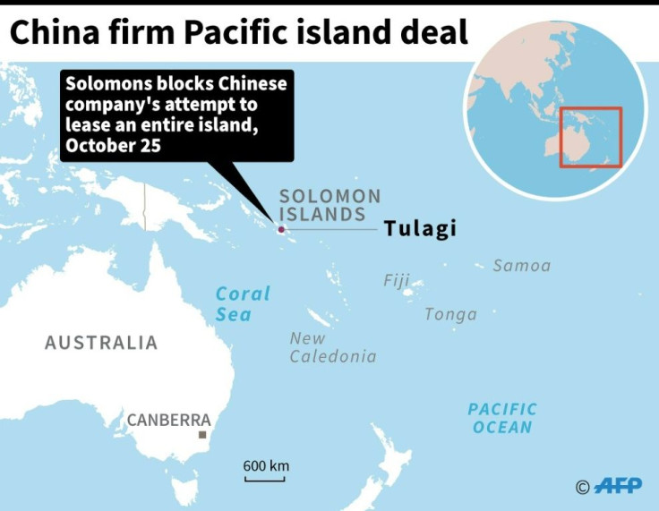 Map locating Tulagi in the Solomon Islands