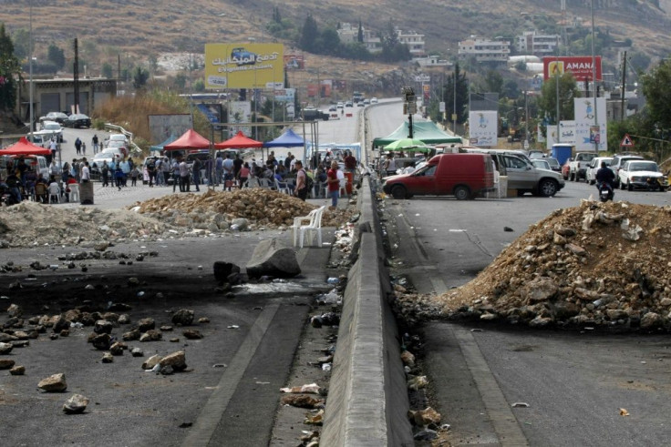 Protesters have blocked roads as they press with their demands for an overhaul of Lebanon's political elite