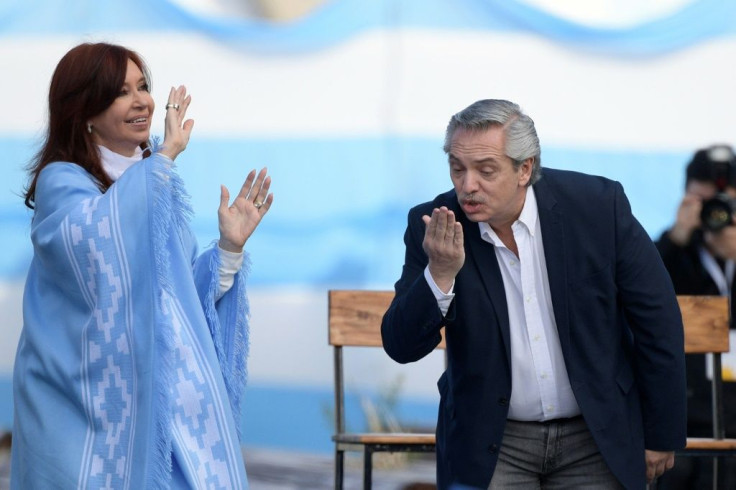 Alberto Fernandez (right) is expected to romp to victory in Argentina's general election after dominating opinion polls