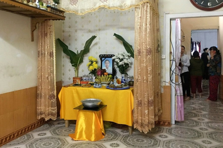 Like others in Nghe An who fear the worst, Pham Thi Tra My's family keep a portrait of her on a prayer altar