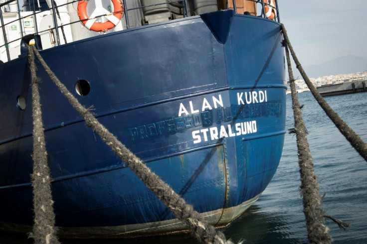 German NGO Sea-Eye was able to get 90 migrants onboard its ship Alan Kurdi (pictured February 2019) while under attack from militants