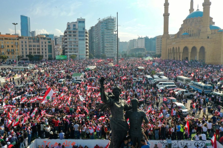 The nationwide protests have centred on Beirut's Martyrs' Square