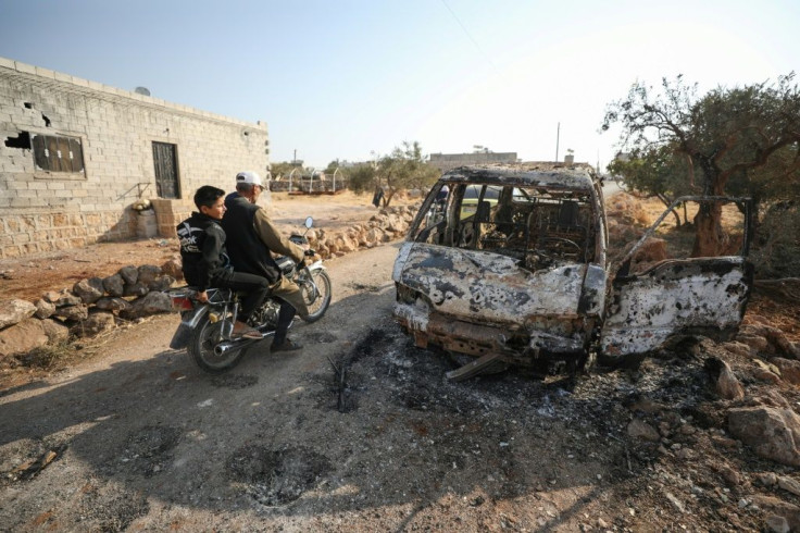The helicopters reportedly targeted a home and a car outside the village of Barisha