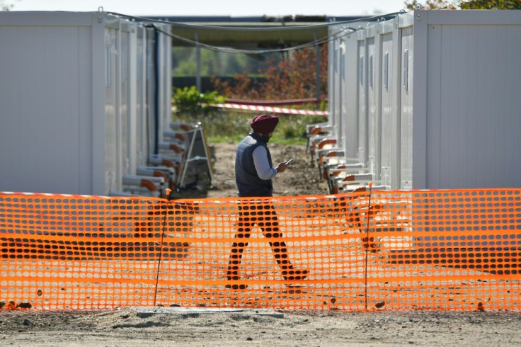 A 'container city' has been built in a town northeast of Hungary to house foreign workers
