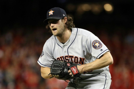 Houston's Gerrit Cole allowed only one run on three hits over seven innings to silence Washington batters and help the Astros defeat the Nationals 7-1 on Sunday in game five of the World Series