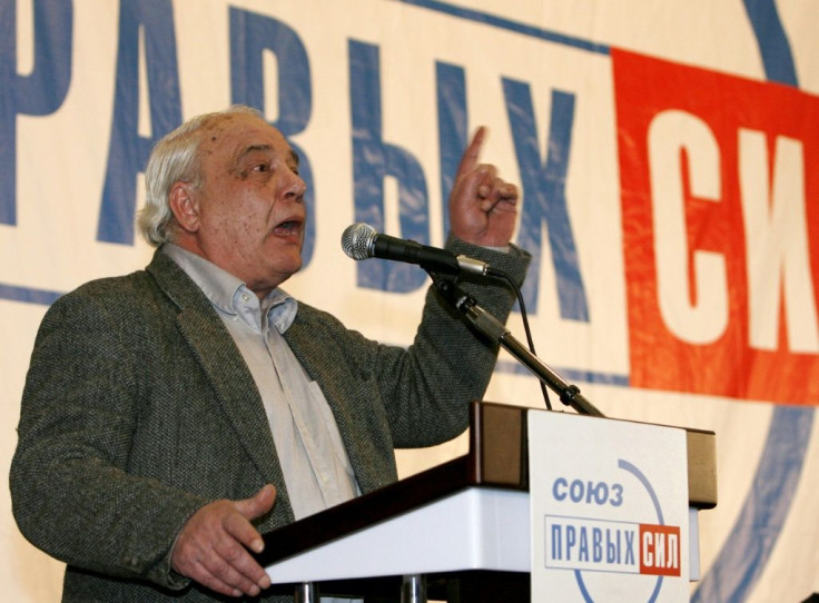 Vladimir Bukovsky, seen here at a Moscow rally in 2007, spent 12 years in Soviet prisons, forced labour camps and psychiatric hospitals