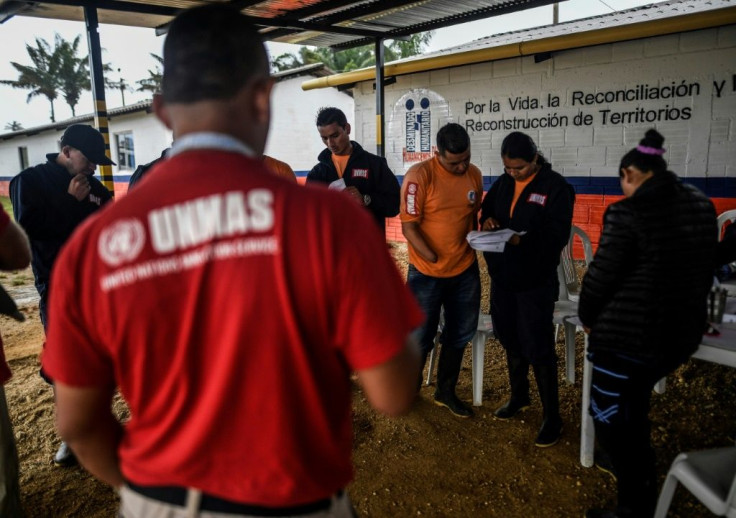 The former rebels are being trained in demining techniques by experts with the UN Mine Action Service (UNMAS)