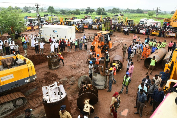 Workers used an oil drill to dig a hole parallel to the well, but the rig broke down around 10 metres (33 feet) from the boy because of the rocky ground