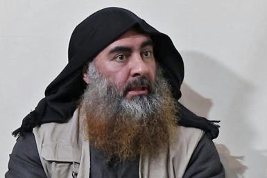 Islamic State chief Abu Bakr al-Baghdadi is seen in April 2019 in a video released by Al-Furqan media