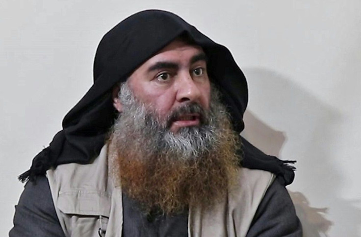 Islamic State chief Abu Bakr al-Baghdadi is seen in April 2019 in a video released by Al-Furqan media