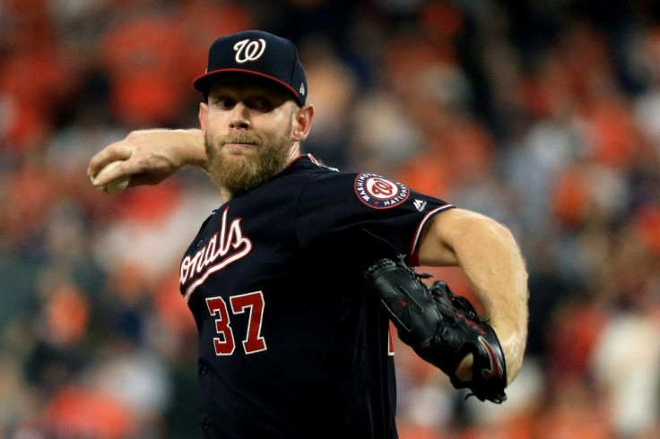 Washington's Stephen Strasburg allowed only two runs on five hits over 8 1/3 innings as the Nationals beat Houston 7-2 to force a seventh and deciding game of the World Series on Wednesday