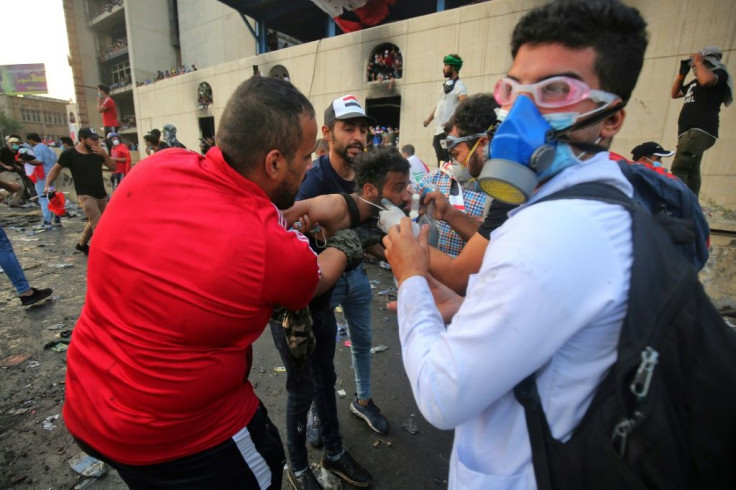 Medics have voluteered their time to treat protestors affected by tear gas or injured in clashes with security forces