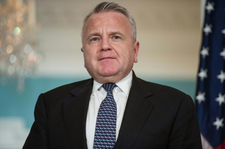 Deputy Secretary of State John Sullivan, seen here in March 2019, has vowed to press Russia on election interference if confirmed as ambassador to Moscow