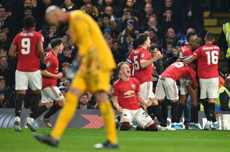 Manchester United striker Marcus Rashford celebrates