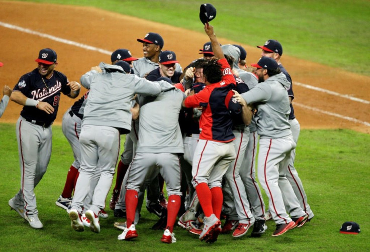The Washington Nationals celebrated Wednesday after defeating Houston 6-2 to win the World Series in a dramatic seventh game
