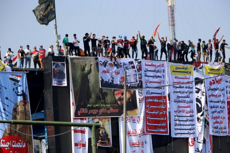 Iraqi protesters occupied Baghdad's emblematic Tahrir Square for an eighth consecutive day
