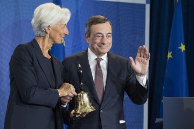 Mario Draghi, the outgoing President of the European Central Bank (ECB) presented a bell to his successor Christine Lagarde at a handing over ceremony earlier this week