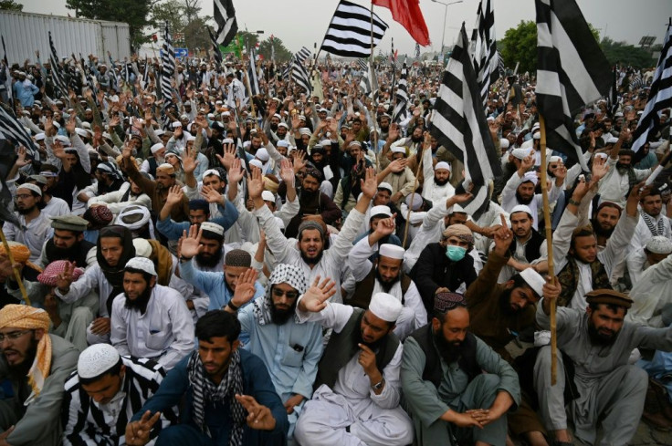 The march is being led by a longtime Islamist rival of Prime Minister Imran Khan