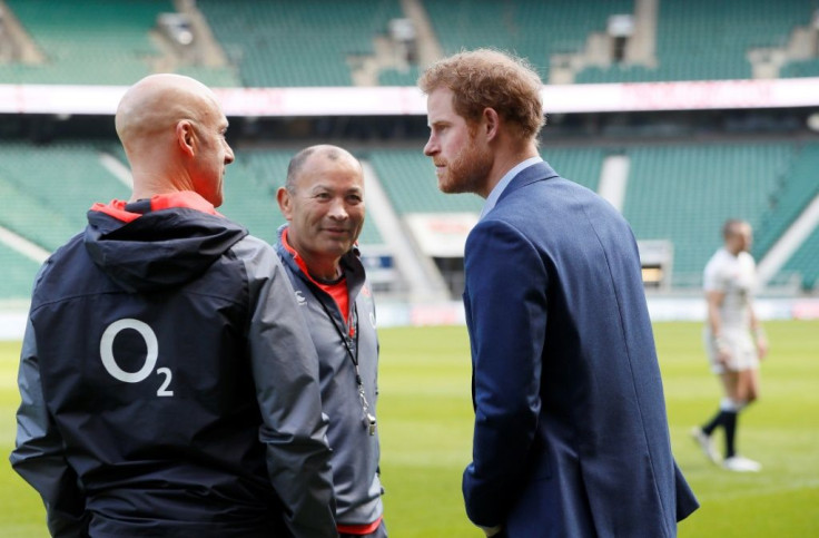 Britain's Prince Harry is a big rugby fan