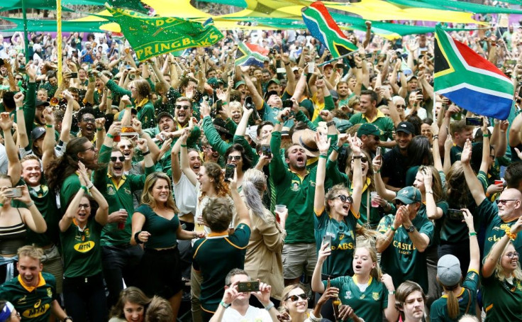 South Africans in Pretoria celebrated as the Springboks won the World Cup for a third time