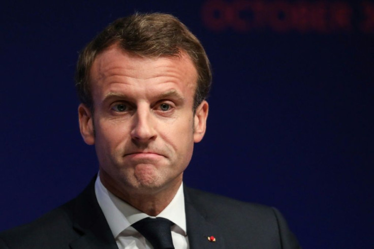 Comments about immigration by French President Emmanuel Macron, pictured October 30, 2019, sparked outrage in Bulgaria