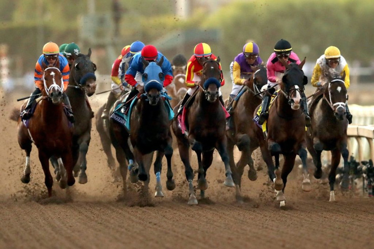 The field compete in the 2019 Breeders' Cup Classic at Santa Anita