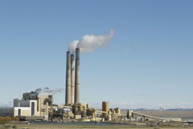 Emissions rise from the smokestacks of Pacificorp's coal-fired power plant in Castle Dale, Utah, in October 2017