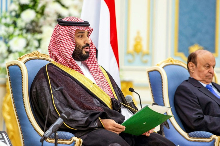 Saudi Arabia's de facto ruler Crown Prince Mohammed bin Salman attends the signing of a power sharing deal between the Saudi-backed Yemeni government and southern separatists that observers say could pave the way for a wider peace deal