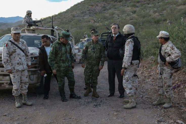 Mexican Secretary of Foreign Relations Marcelo Ebrard visited the site of the attack on a Mormon family