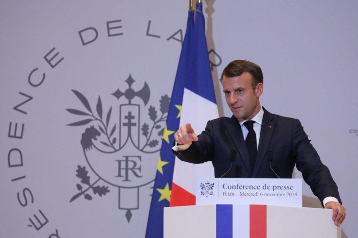 French President Emmanuel Macron told a press conference at the French embassy in Beijing that he had raised the issue of unrest in Hong Kong with Chinese leader Xi Jinping
