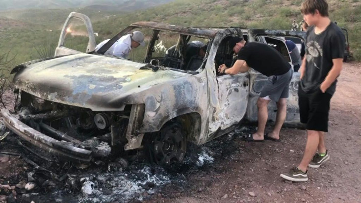 Relatives of the Mormon family killed on the northern border of Mexico arrive at the place where the convoy was attacked in an ambush.