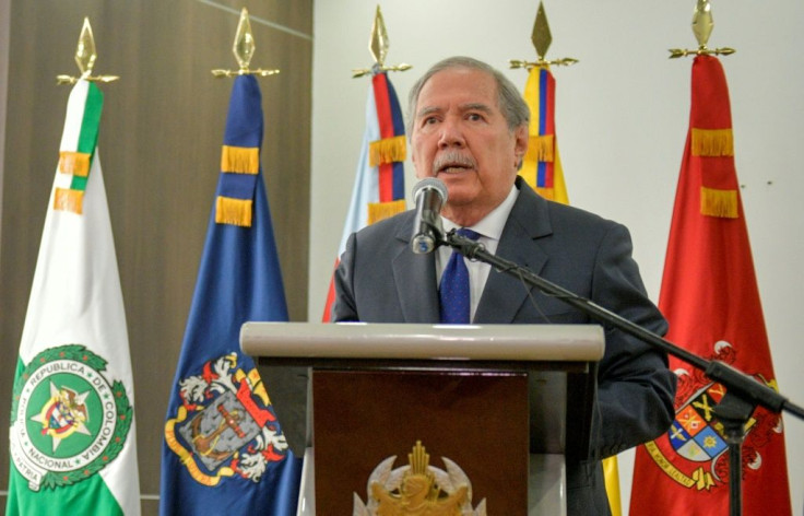 Colombian Defence Minister Guillermo Botero, pictured in September 2019, announced his resignation after meeting with the country's president