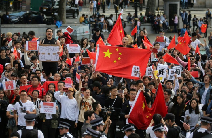 Chinese students in Britain have regularly taken part in rallies countering those held to support Hong Kong's democracy protest movement