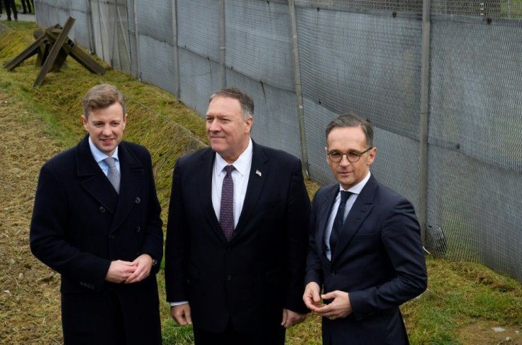 German Foreign Minister Heiko Maas and Mike Pompeo, US secretary of state, met in Moedlareuth, Germany, once a divided "Little Berlin" where Pompeo had served as a young army officer