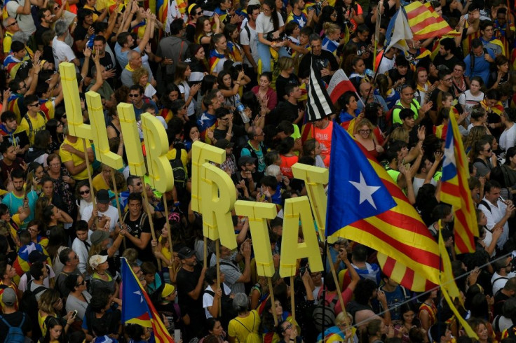 Protests have mounted since the Supreme Court jailed nine Catalan leaders last month