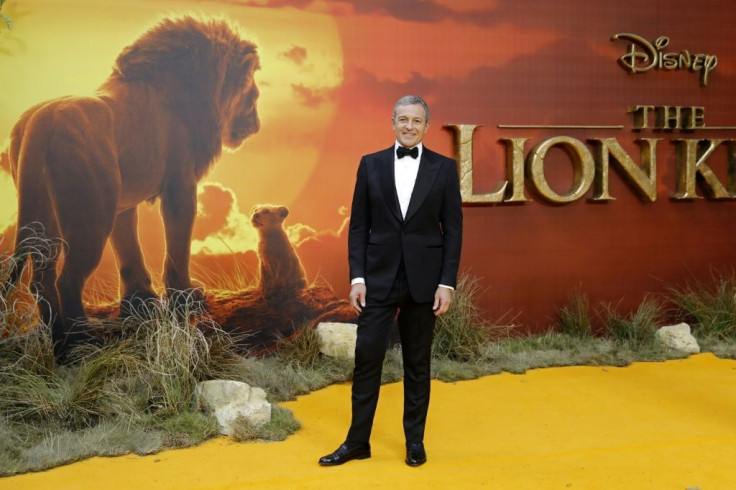 Disney CEO Robert Iger poses on the red carpet upon arriving for the European premiere of the film 'The Lion King,' which helped boost revenues for the entertainment giant in the past quarter