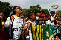 Soweto Rugby School Academy's girl players await the return of their Springbok heroes after winning the World Cup