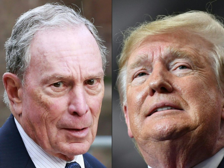 Michael Bloomberg (L) says he is a far more successful businessman than fellow New York billionaire Donald Trump