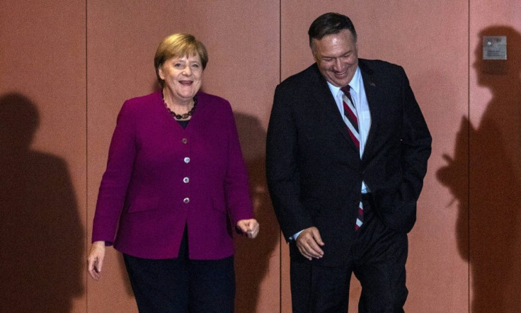 US Secretary of State Mike Pompeo warned during a visit to Berlin to meet with Chancellor Angela Merkel that "freedom is never guaranteed"